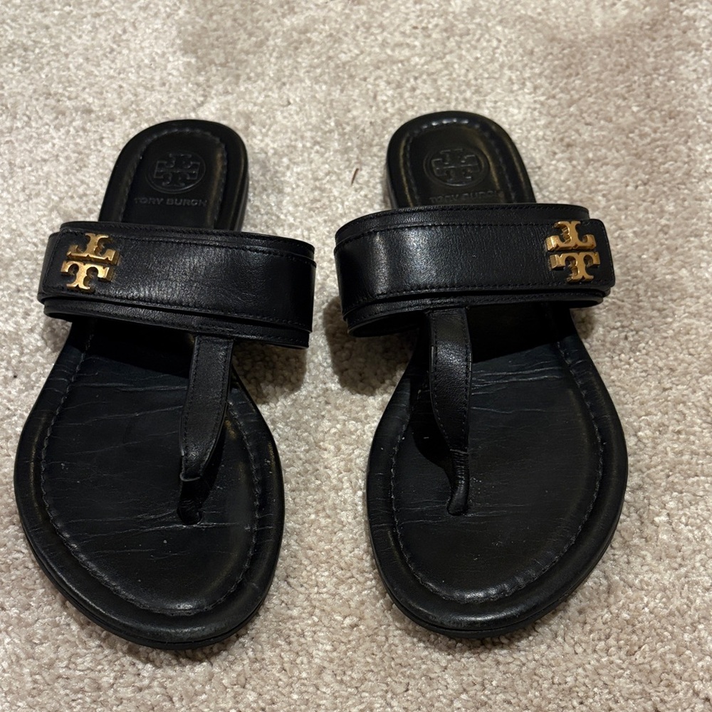 Tory Burch Black Leather sandals 5